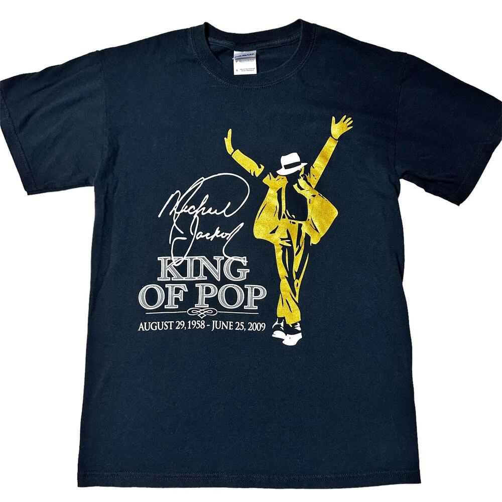 Gildan Michael Jackson King Pop Tribute Graphic Tee Adult S